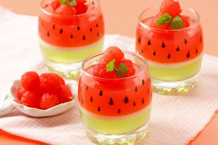 Resep Puding Melon Semangka