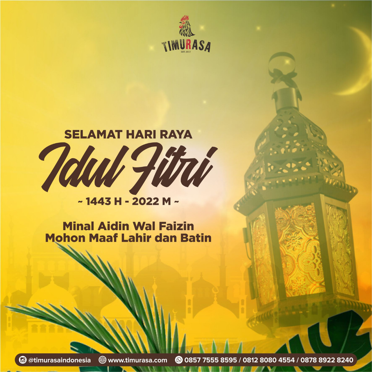 Selamat Idul Fitri 1443H Mohon Maaf Lahir & Batin
