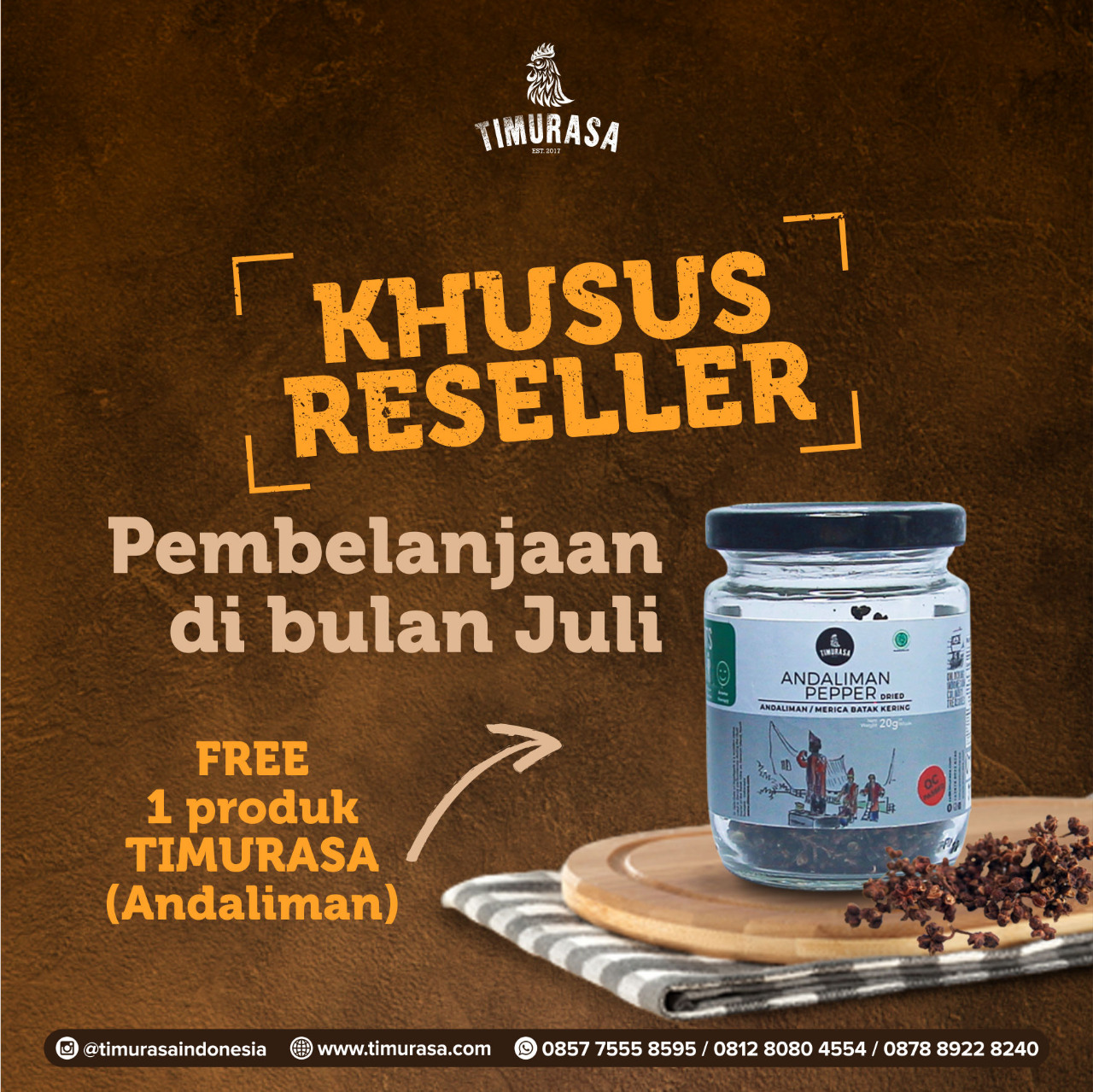 Memanggil Reseller Timurasa Indonesia, Dapatkan Produk GRATIS Ini Sebelum Kehabisan