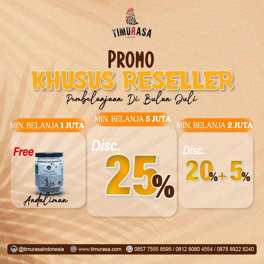KHUSUS RESELLER! Promo Bulan Juli  Kembali Hadir Untuk Anda!