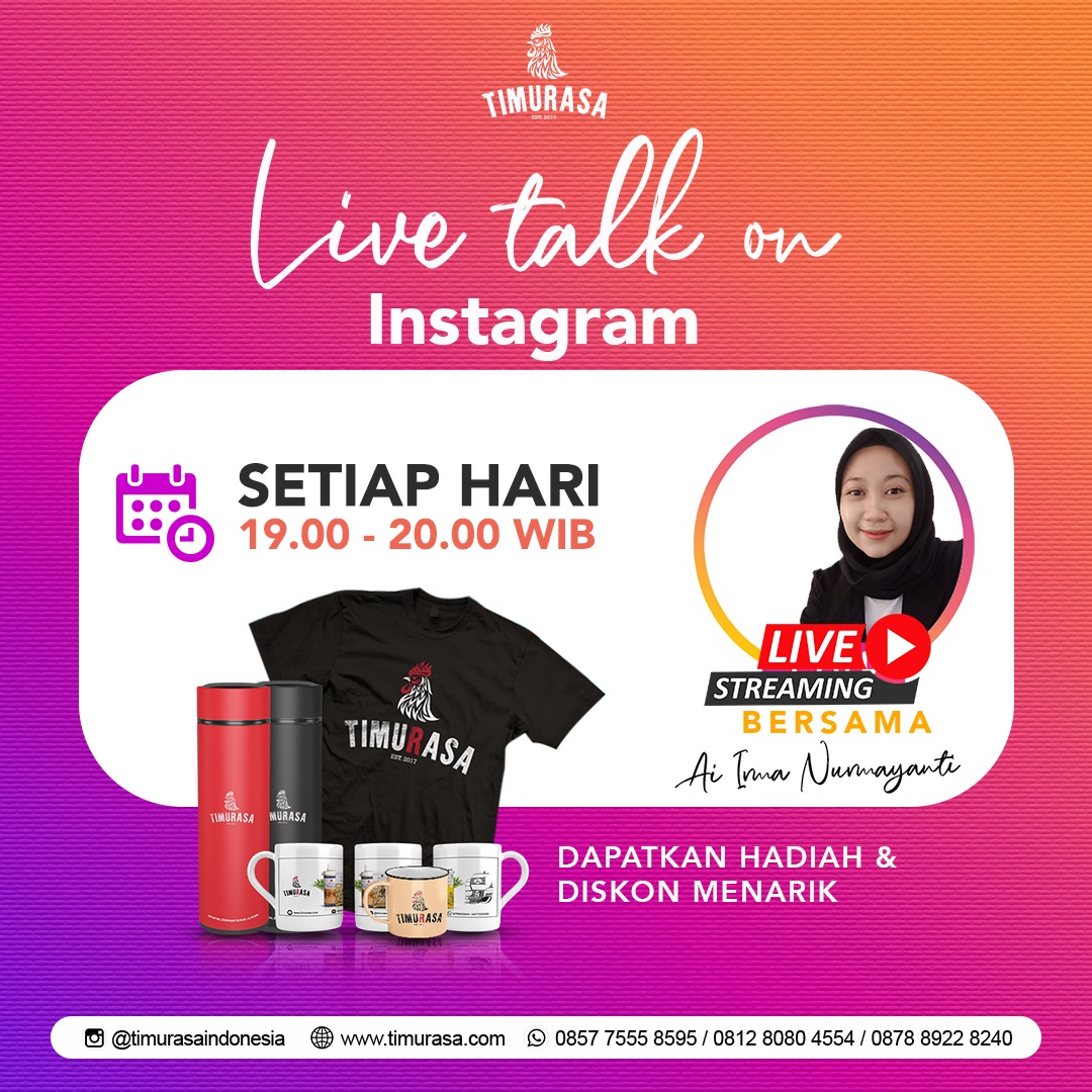 Jangan Lupa, Hari Ini Ada IG Live Timurasa Indonesia