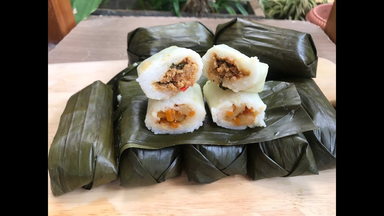 Resep Lontong Isi Oncom