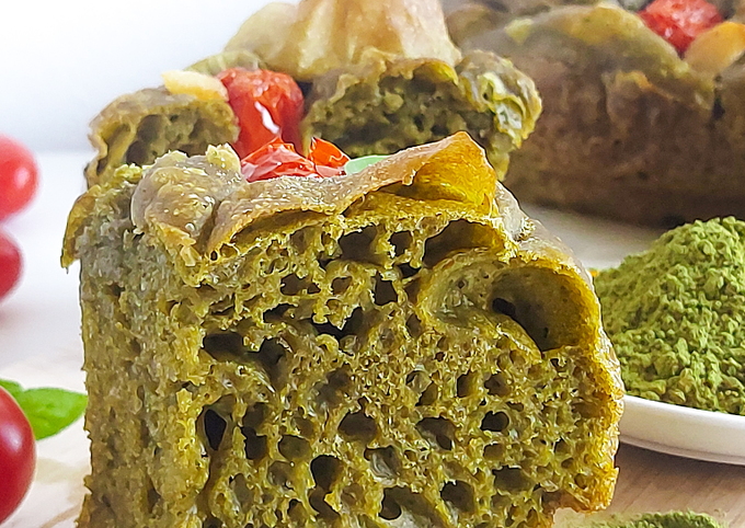 Resep Moringa Bubble Foccacia (Foccacia Daun Kelor)