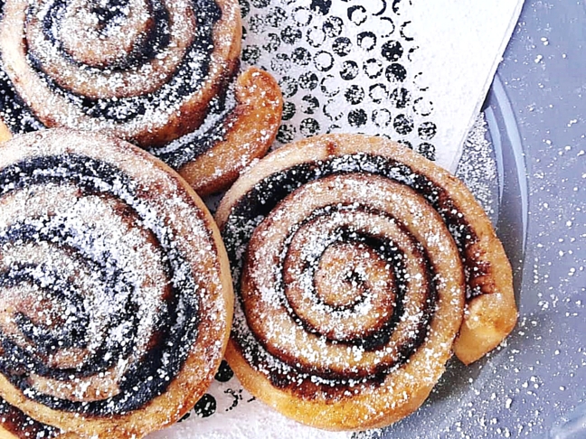 Resep Hungarian Choco Roll Dengan Purple Powder